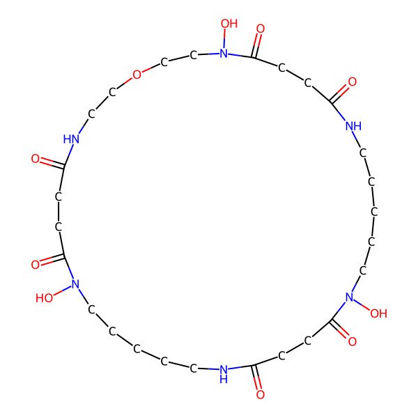 2D Structure of Desferrioxamine Et1