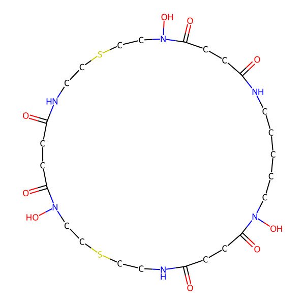 2D Structure of Desferrioxamine Te2