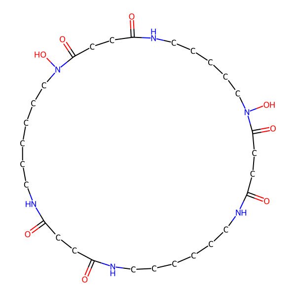 2D Structure of Desferrioxamine X6