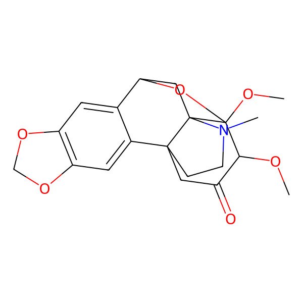2D Structure of (1S,11S,13S)-14,15-dimethoxy-20-methyl-5,7,21-trioxa-20-azahexacyclo[11.4.3.111,14.01,13.02,10.04,8]henicosa-2,4(8),9-trien-16-one
