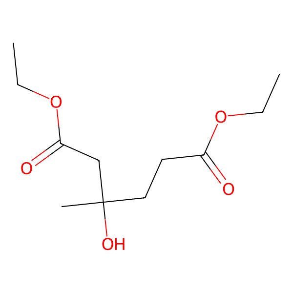 2D Structure of diethyl (3R)-3-hydroxy-3-methylhexanedioate