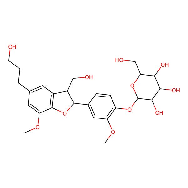 2D Structure of Dihydrodehydroconiferyl alcohol 4-O-glucoside 2D Structure of Dihydrodehydroconiferyl alcohol 4-O-glucoside