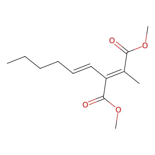 2D Structure of Dimethyl 2-hex-1-enyl-3-methylbut-2-enedioate