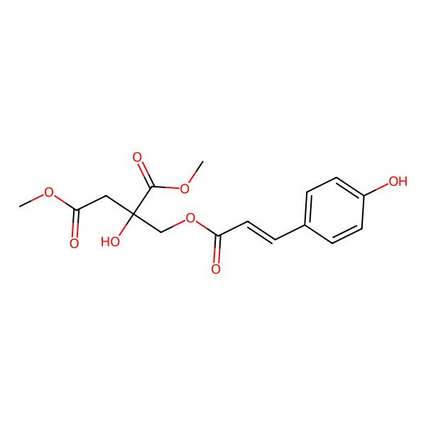 2D Structure of Dimethyl 2-hydroxy-2-[3-(4-hydroxyphenyl)prop-2-enoyloxymethyl]butanedioate