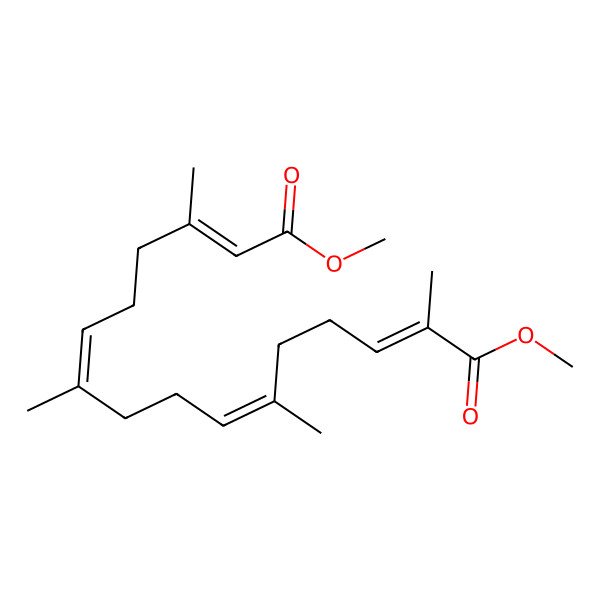 2D Structure of Dimethyl 2,6,10,14-tetramethylhexadeca-2,6,10,14-tetraenedioate 2D Structure of Dimethyl 2,6,10,14-tetramethylhexadeca-2,6,10,14-tetraenedioate
