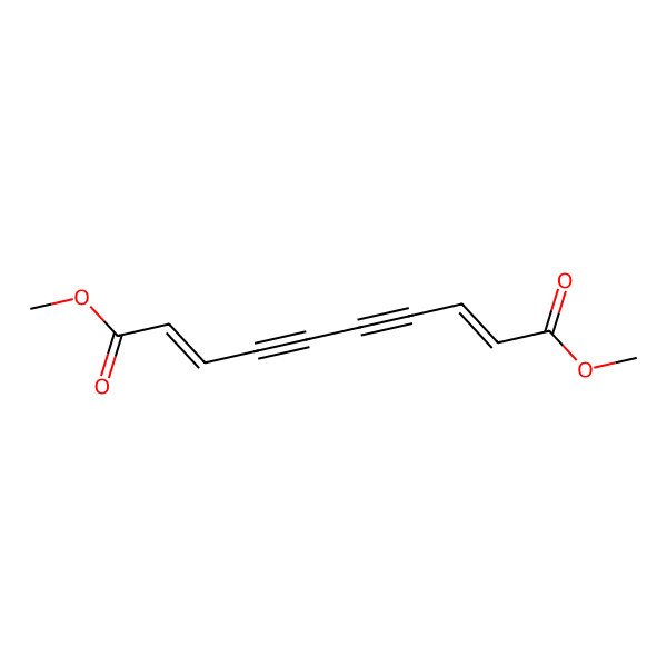 2D Structure of Dimethyl 2,8-decadiene-4,6-diynedioate