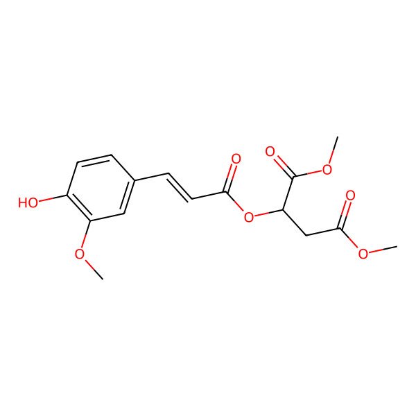 2D Structure of dimethyl (2R)-2-[(E)-3-(4-hydroxy-3-methoxyphenyl)prop-2-enoyl]oxybutanedioate