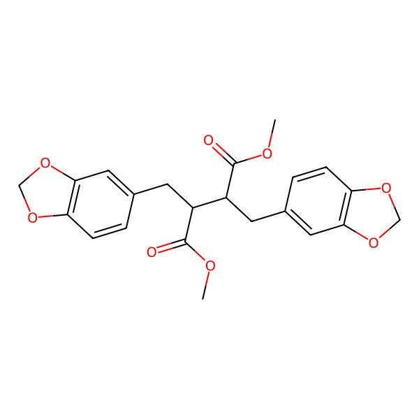 2D Structure of dimethyl (2R,3R)-2,3-bis(1,3-benzodioxol-5-ylmethyl)butanedioate 2D Structure of dimethyl (2R,3R)-2,3-bis(1,3-benzodioxol-5-ylmethyl)butanedioate