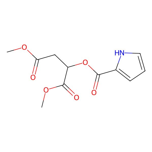 2D Structure of dimethyl (2S)-2-(1H-pyrrole-2-carbonyloxy)butanedioate