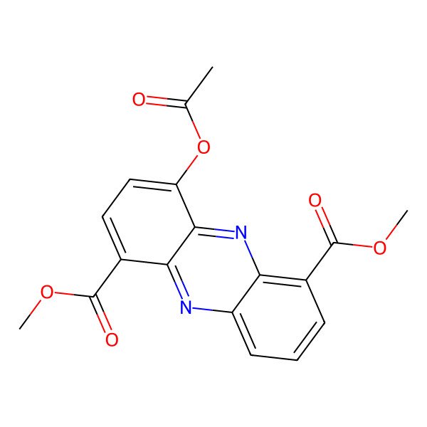2D Structure of Dimethyl 4-acetyloxyphenazine-1,6-dicarboxylate