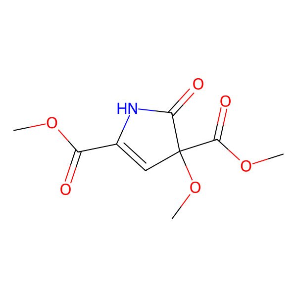 2D Structure of dimethyl (4S)-4-methoxy-5-oxo-1H-pyrrole-2,4-dicarboxylate