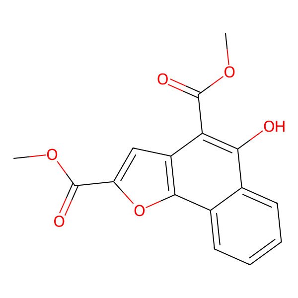 2D Structure of Dimethyl 5-hydroxybenzo[g][1]benzofuran-2,4-dicarboxylate