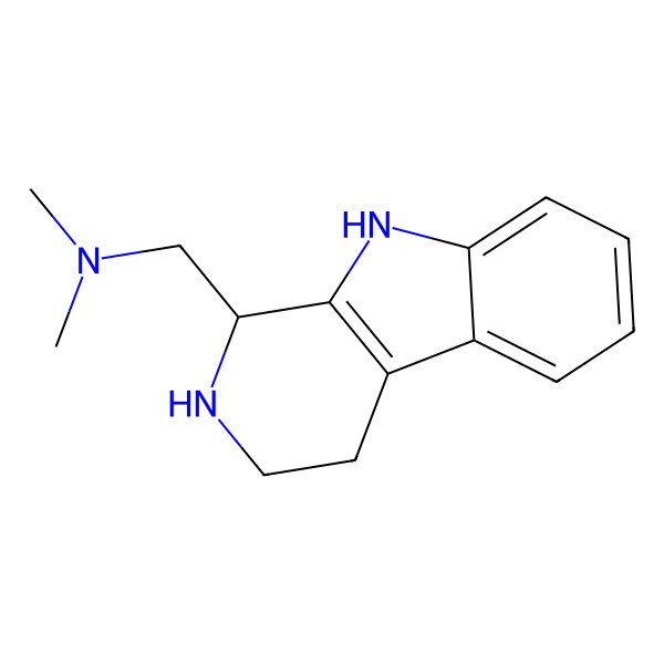 2D Structure of dimethyl(2,3,4,9-tetrahydro-1H-beta-carboline-1-ylmethyl)amine