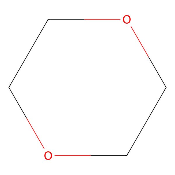 2D Structure of Dioxane