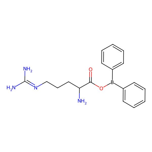 2D Structure of Diphenylboranyl 2-amino-5-(diaminomethylideneamino)pentanoate