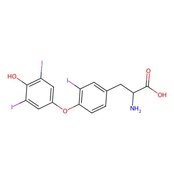 2D Structure of DL-3,3',5'-Triiodothyronine