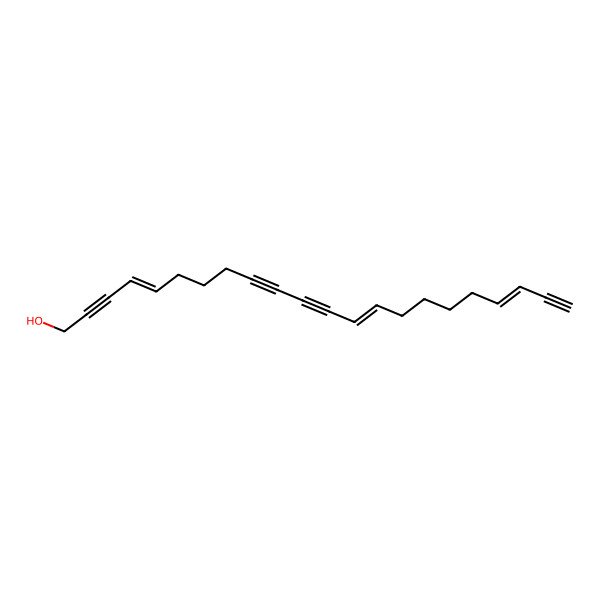 2D Structure of Docosa-4,13,19-trien-2,9,11,21-tetrayn-1-ol