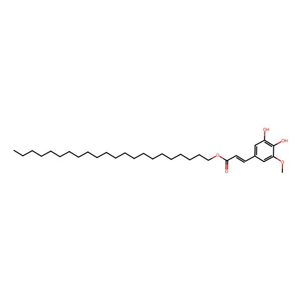 2D Structure of Docosyl 3-(3,4-dihydroxy-5-methoxyphenyl)prop-2-enoate 2D Structure of Docosyl 3-(3,4-dihydroxy-5-methoxyphenyl)prop-2-enoate