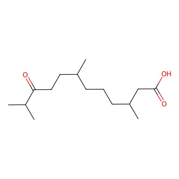2D Structure of Dodecanoic acid, 3,7,11-trimethyl-10-oxo-