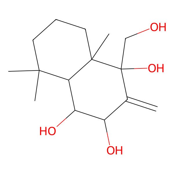 2D Structure of Drim-8(12)-en-6beta,7alpha, 9alpha,11-tetraol