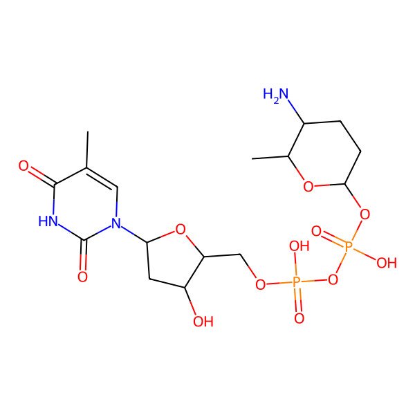 2D Structure of dTDP-4-Amino-2,3,4,6-tetradeoxy-D-glucose