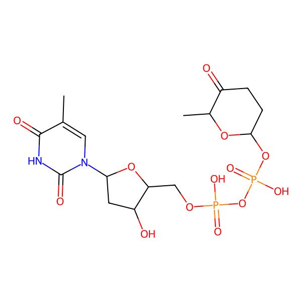 2D Structure of dTDP-4-oxo-2,3,6-Trideoxy-D-glucose