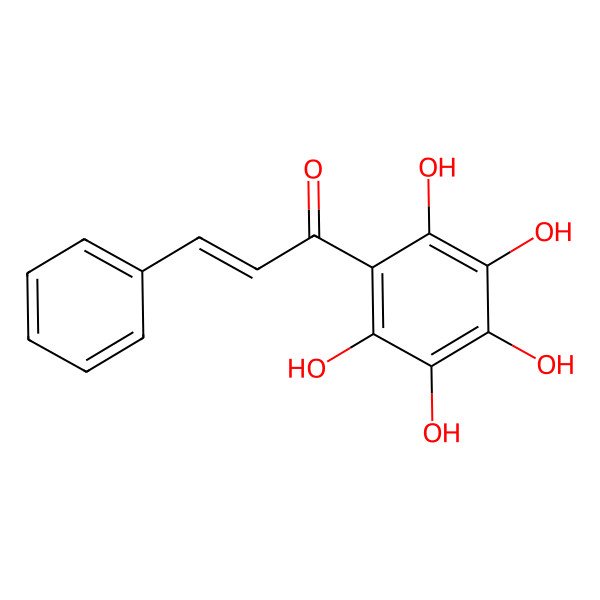 2D Structure of (E)-1-(2,3,4,5,6-pentahydroxyphenyl)-3-phenylprop-2-en-1-one