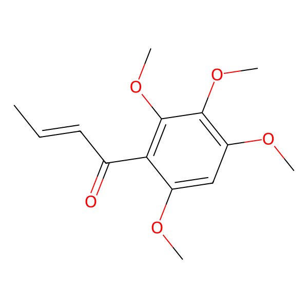 2D Structure of (E)-1-(2,3,4,6-tetramethoxyphenyl)but-2-en-1-one