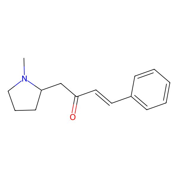 2D Structure of (E)-1-[(2R)-1-methylpyrrolidin-2-yl]-4-phenylbut-3-en-2-one