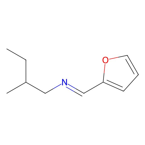 2D Structure of (E)-1-(furan-2-yl)-N-(2-methylbutyl)methanimine