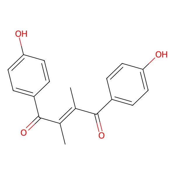 2D Structure of (E)-1,4-bis(4-hydroxyphenyl)-2,3-dimethylbut-2-ene-1,4-dione 2D Structure of (E)-1,4-bis(4-hydroxyphenyl)-2,3-dimethylbut-2-ene-1,4-dione