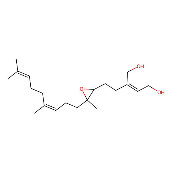 2D Structure of (E)-2-[2-[(2R,3R)-3-[(3E)-4,8-dimethylnona-3,7-dienyl]-3-methyloxiran-2-yl]ethyl]but-2-ene-1,4-diol