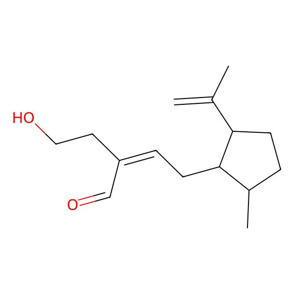 2D Structure of (E)-2-(2-hydroxyethyl)-4-[(1S,2R,5S)-2-methyl-5-prop-1-en-2-ylcyclopentyl]but-2-enal