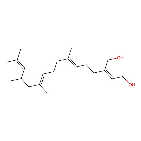 2D Structure of (E)-2-[(3E,7E,10S)-4,8,10,12-tetramethyltrideca-3,7,11-trienyl]but-2-ene-1,4-diol