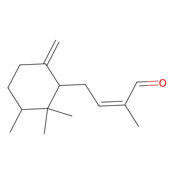 2D Structure of (E)-2-methyl-4-[(1R,3S)-2,2,3-trimethyl-6-methylidenecyclohexyl]but-2-enal