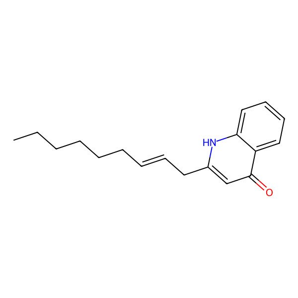 2D Structure of (E)-2-(non-2-en-1-yl)quinolin-4(1H)-one