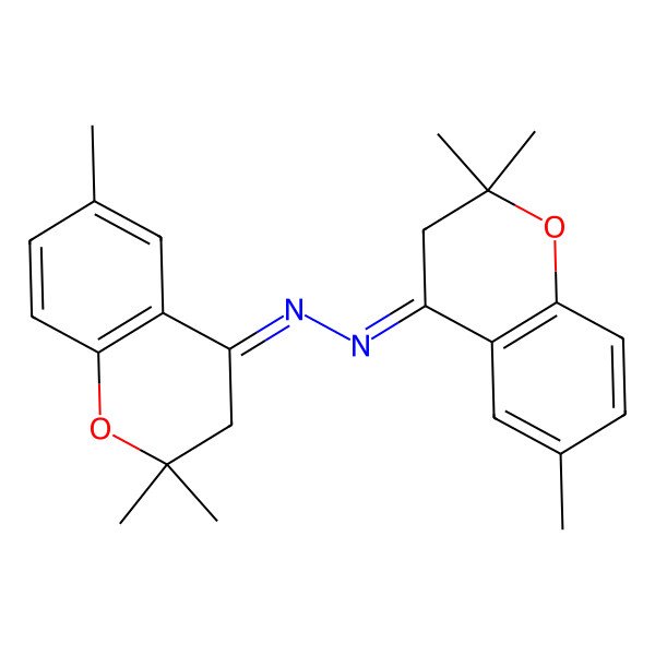 2D Structure of (E)-2,2,6-Trimethyl-N-[(E)-(2,2,6-trimethyl-3H-chromen-4-ylidene)amino]-3H-chromen-4-imine