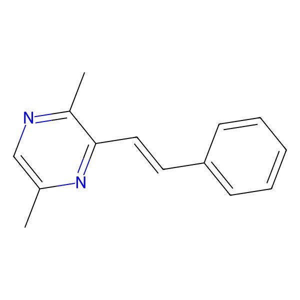 2D Structure of (e)-2,5-Dimethyl-3-styrylpyrazine