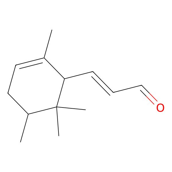 2D Structure of (E)-3-[(1R,5S)-2,5,6,6-tetramethylcyclohex-2-en-1-yl]prop-2-enal