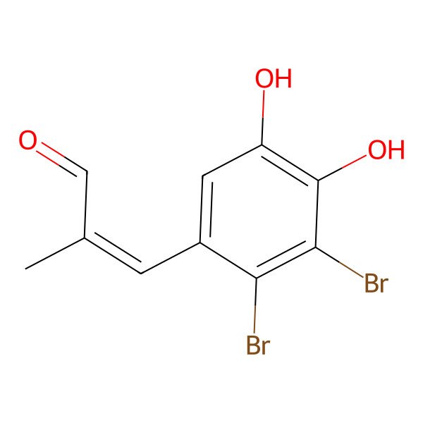 2D Structure of (e)-3-(2,3-Dibromo-4,5-dihydroxyphenyl)-2-methylacrylaldehyde