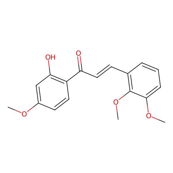 2D Structure of (E)-3-(2,3-dimethoxyphenyl)-1-(2-hydroxy-4-methoxyphenyl)prop-2-en-1-one