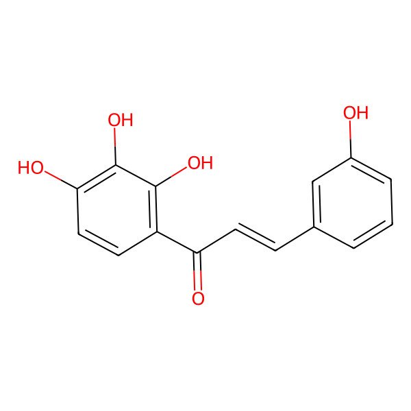 2D Structure of (E)-3-(3-hydroxyphenyl)-1-(2,3,4-trihydroxyphenyl)prop-2-en-1-one