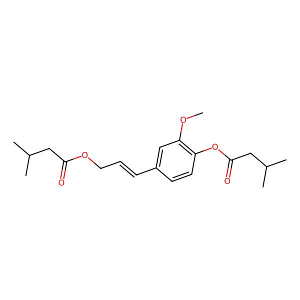 2D Structure of [(E)-3-[3-methoxy-4-(3-methylbutanoyloxy)phenyl]prop-2-enyl] 3-methylbutanoate