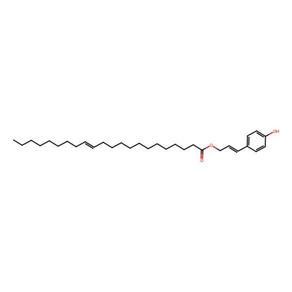 2D Structure of [(E)-3-(4-hydroxyphenyl)prop-2-enyl] (Z)-docos-13-enoate