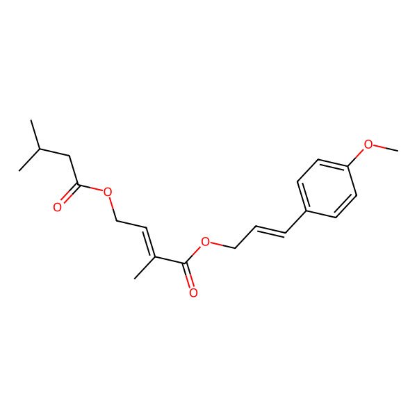 2D Structure of [(E)-3-(4-methoxyphenyl)prop-2-enyl] (Z)-2-methyl-4-(3-methylbutanoyloxy)but-2-enoate