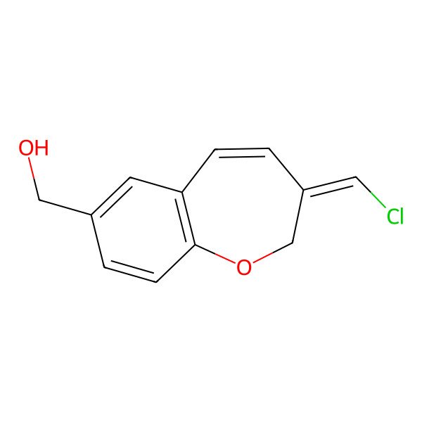 2D Structure of (E)-(3-chloromethylene-2,3-dihydrobenzo[b]oxepin-7-yl)methanol