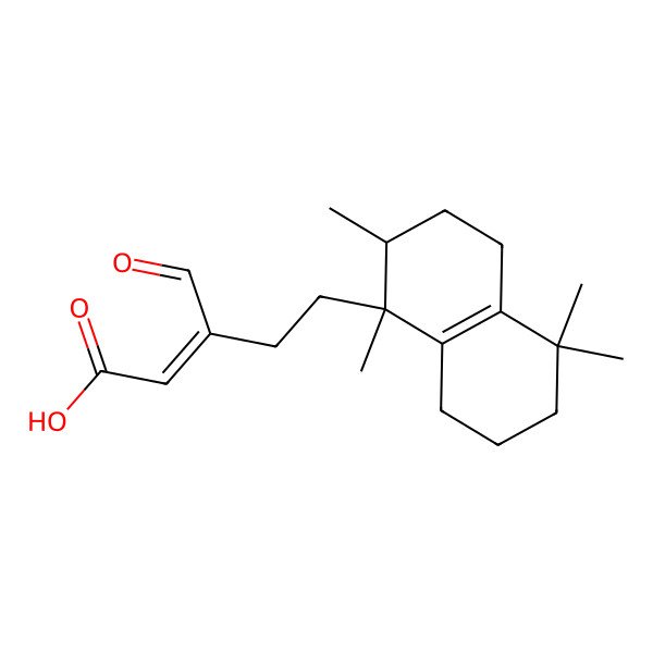 2D Structure of (E)-3-formyl-5-[(1S,2R)-1,2,5,5-tetramethyl-2,3,4,6,7,8-hexahydronaphthalen-1-yl]pent-2-enoic acid