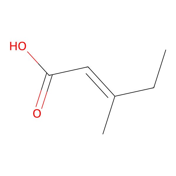 2D Structure of (E)-3-Methyl-2-pentenoic acid