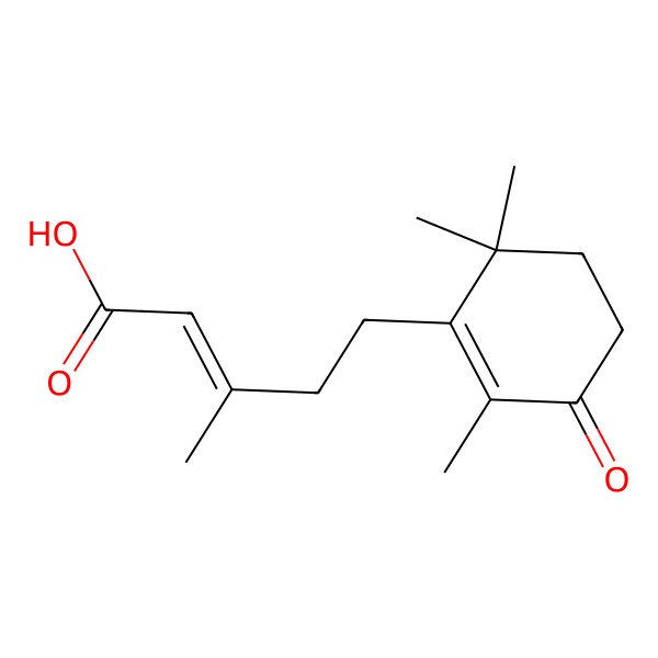 2D Structure of (E)-3-methyl-5-(2,6,6-trimethyl-3-oxocyclohex-1-enyl)pent-2-enoic acid