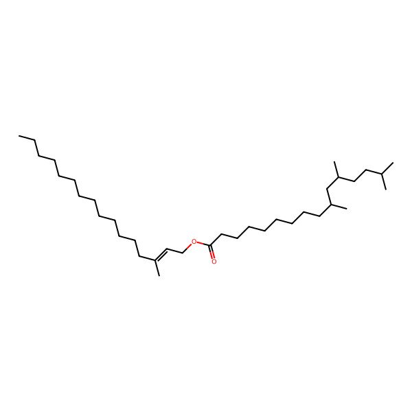 2D Structure of [(E)-3-methylhexadec-2-enyl] (10S,12R)-10,12,15-trimethylhexadecanoate